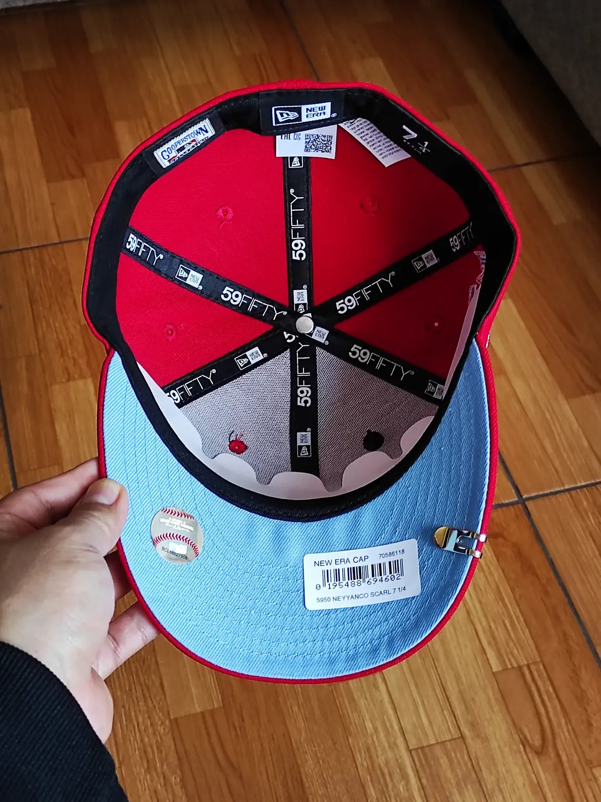 New York yankees mlb red sky blue uv / 59fifty cap