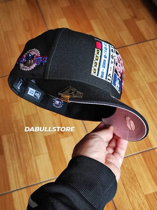 New Era Los Angeles Dodgers Tokyo🇯🇵 Series Black Pink Prime Edition 59Fifty Fitted Hat