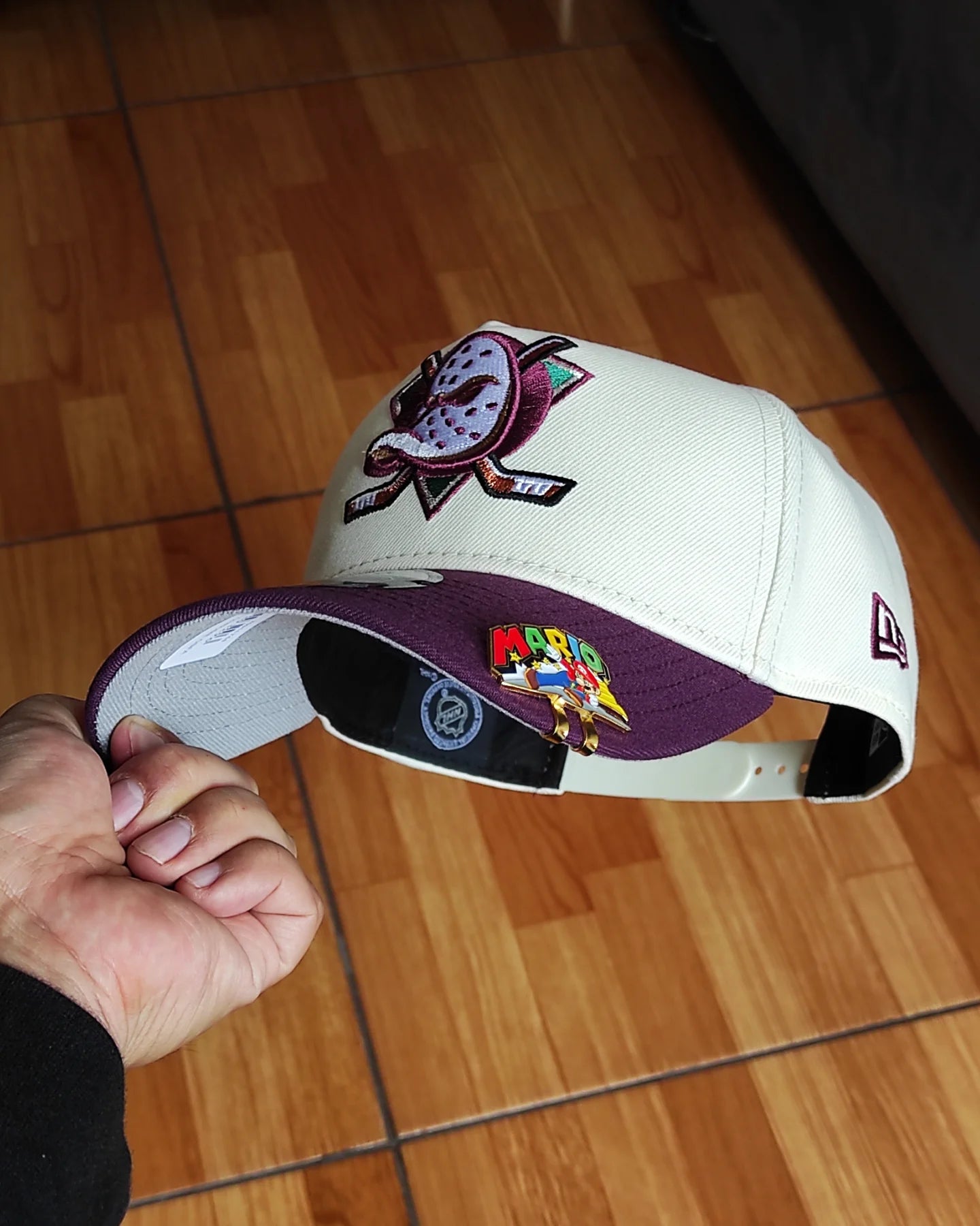 New Era Anaheim Ducks Chrome Plum Two Tone Edition 9Forty A Frame Snapback Hat