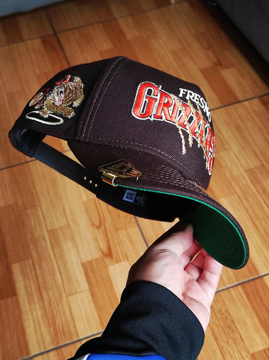 New Era Fresno Grizzlies Burnt Wood 9Forty A Frame Snapback