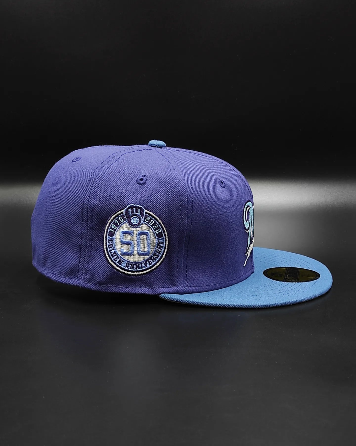 New Era 59fifty Milwaukee Brewers 50th anniversary - purple indigo