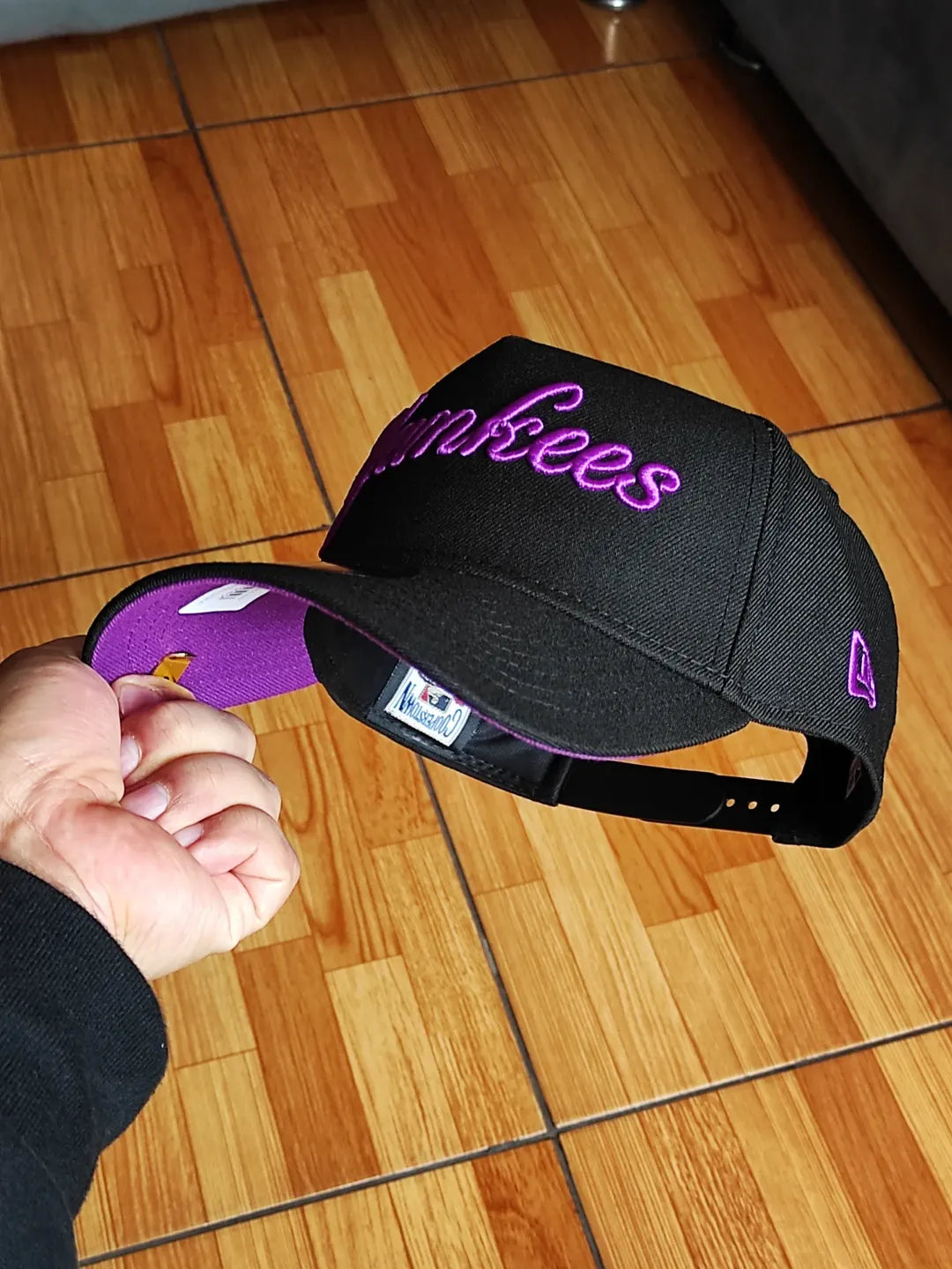 New Era New York Yankees Script World Series 1999 black purple 9Forty A-frame Snapback