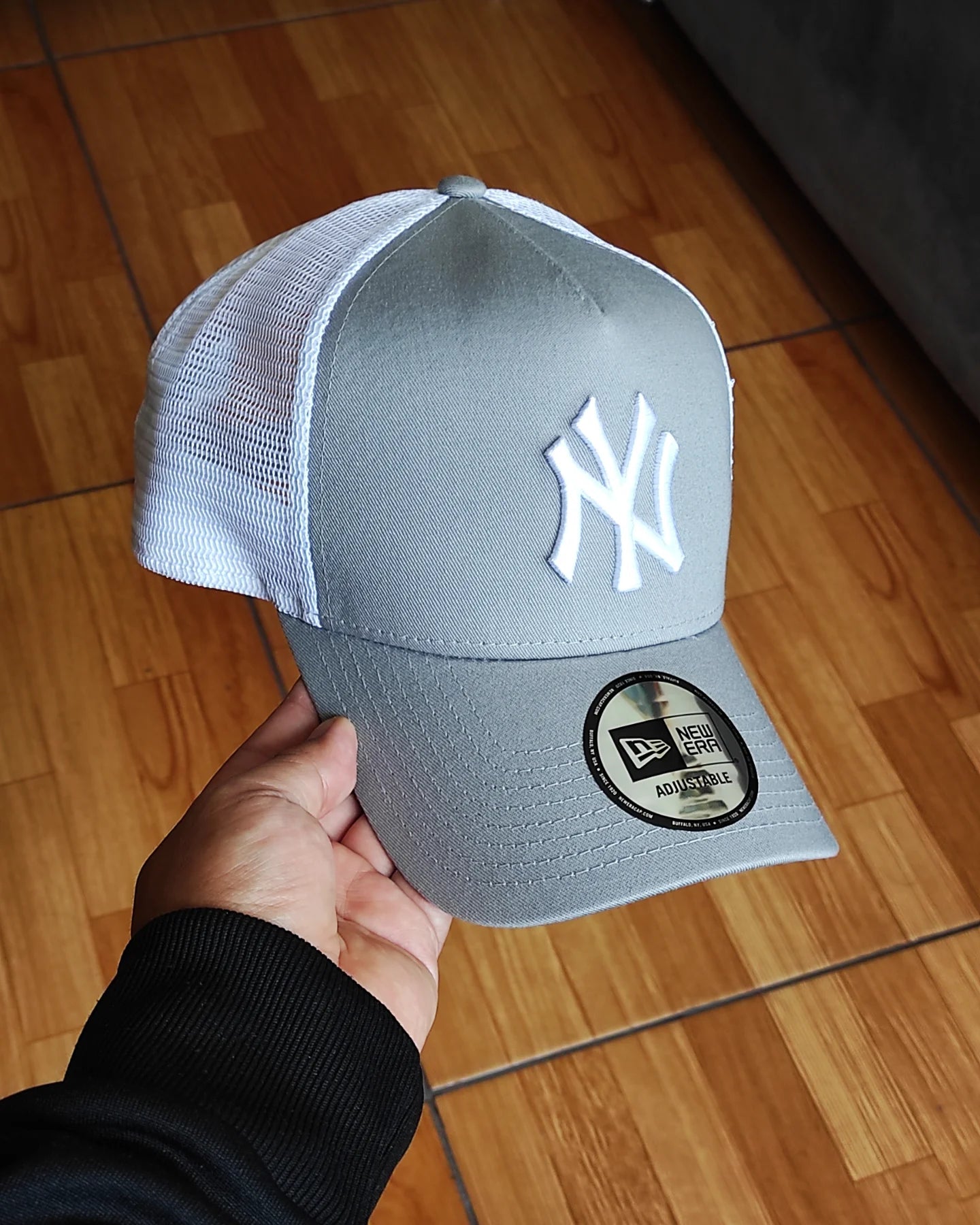 New Era Los New York Yankees plomo white Trucker a-frame