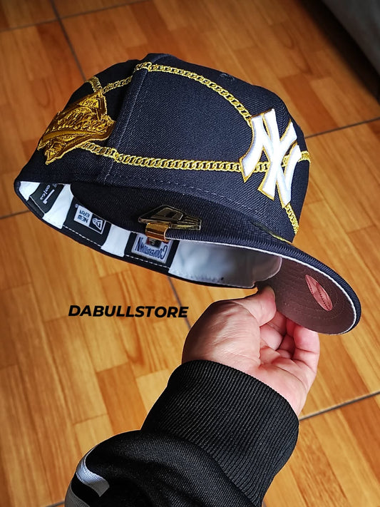 New Era New York Yankees chain✨️ wrap Navy 59FIFTY Fitted