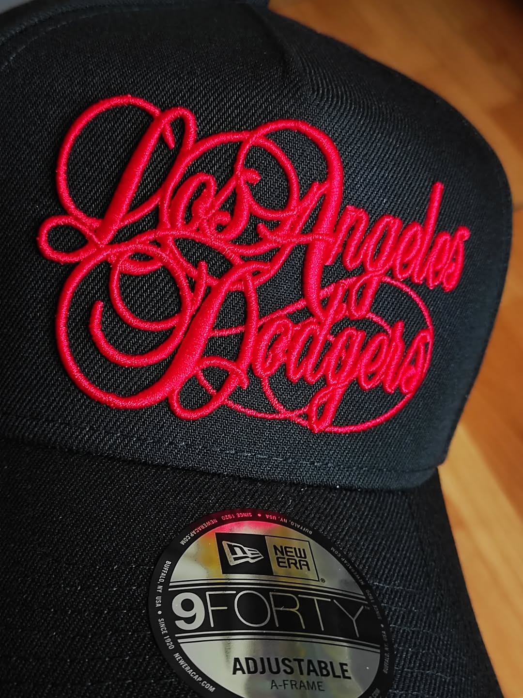 New Era Los Angeles Dodgers rose script 9Forty A Frame Snapback