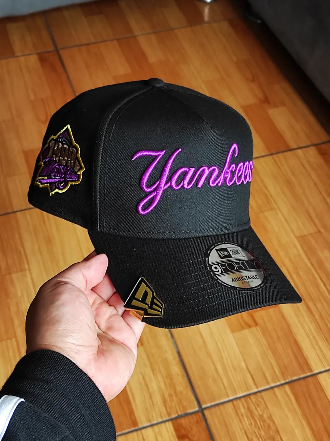 New Era New York Yankees Script World Series 1999 black purple 9Forty A-frame Snapback