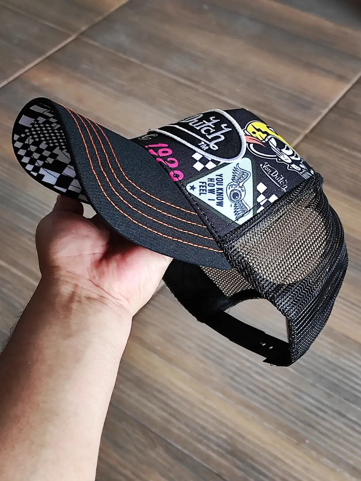 Gorra Vondutch trucker multicolor negra