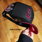 New Era Los Angeles Dodgers 50th Anniversary Blackout Red Prime Edition 9Fifty A Frame Snapback