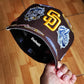 Brown San Diego Padres All Over Logo Gray Bottom 59FIFTY New Era Fitted