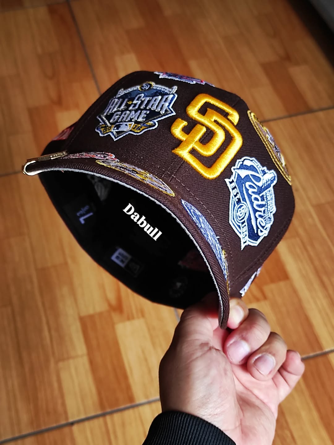 Brown San Diego Padres All Over Logo Gray Bottom 59FIFTY New Era Fitted