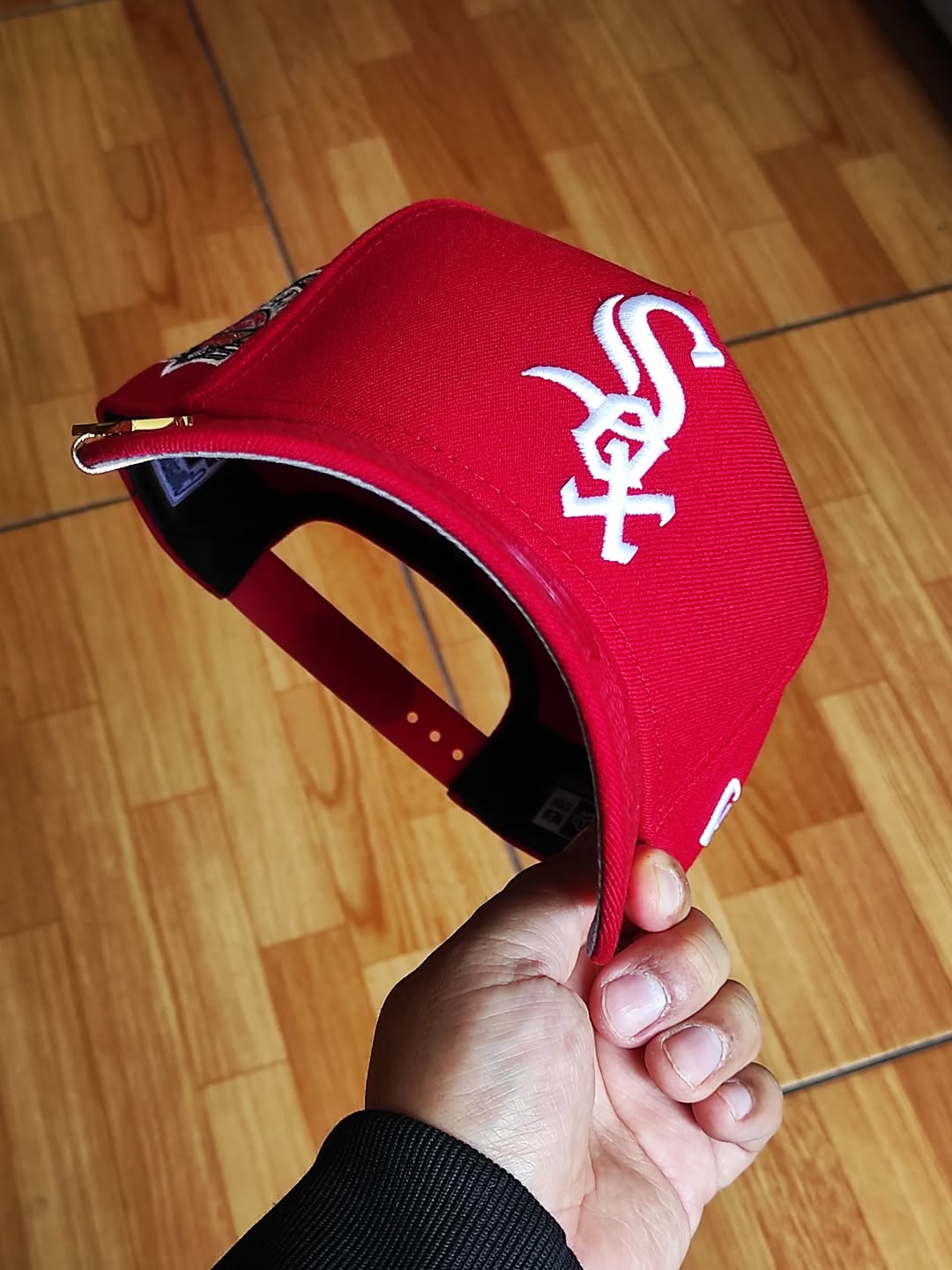 New Era white Sox comesky park red 9Forty A Frame Snapback Hat