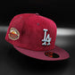 New Era 59fifty cord dream los angeles dodgers 50th anniversary stadium patch hat- maroon