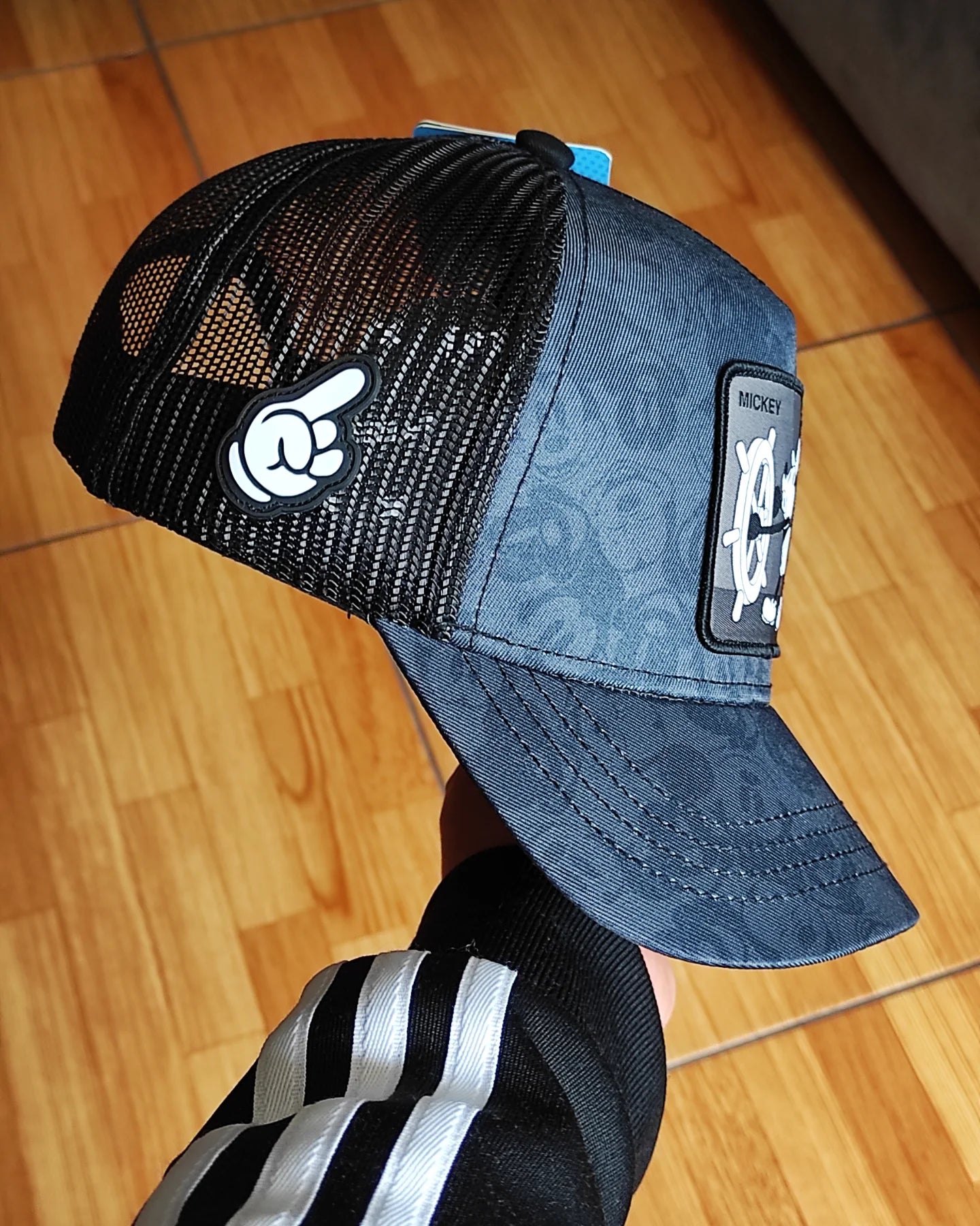 Capslab Disney Mickey Mouse Black Grey Trucker Snapback Hat