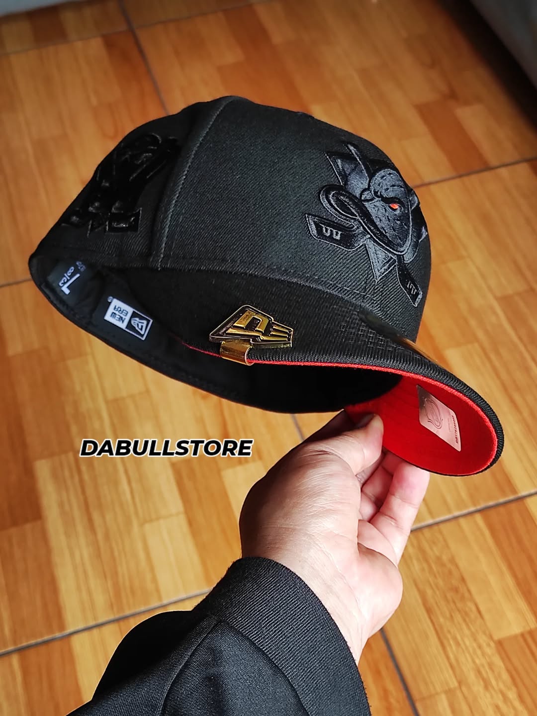 New Era Anaheim Ducks 30th Anniversary Blackout Orange Laser Prime Edition 59Fifty Fitted Hat