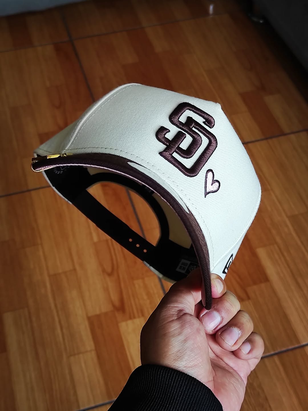 San Diego Padres 'Pink Satin Hearts Walnut' 9FORTY A-Frame Snapback