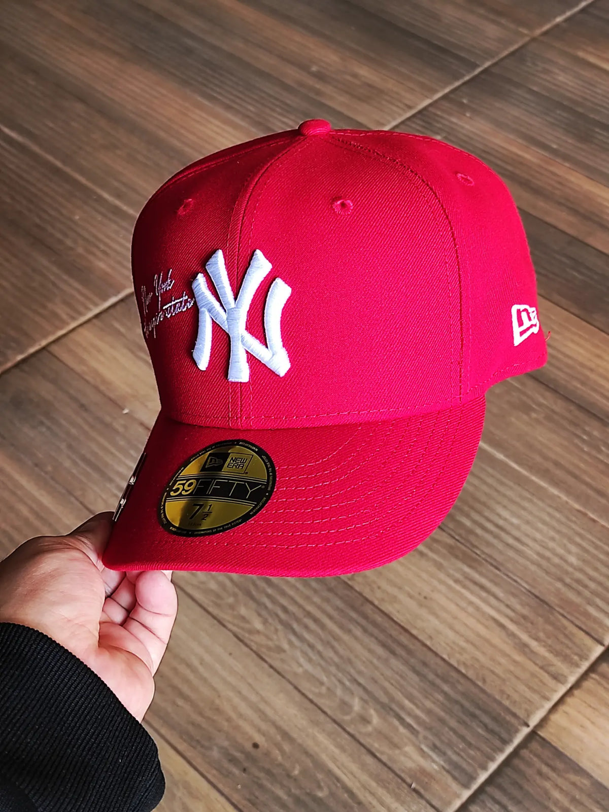 New Era New York Yankees 27x World Champions Metallic Pewter Red Prime Edition 59Fifty Fitted Hat
