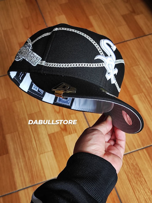 New Era White sox chain✨️ wrap black 59FIFTY Fitted