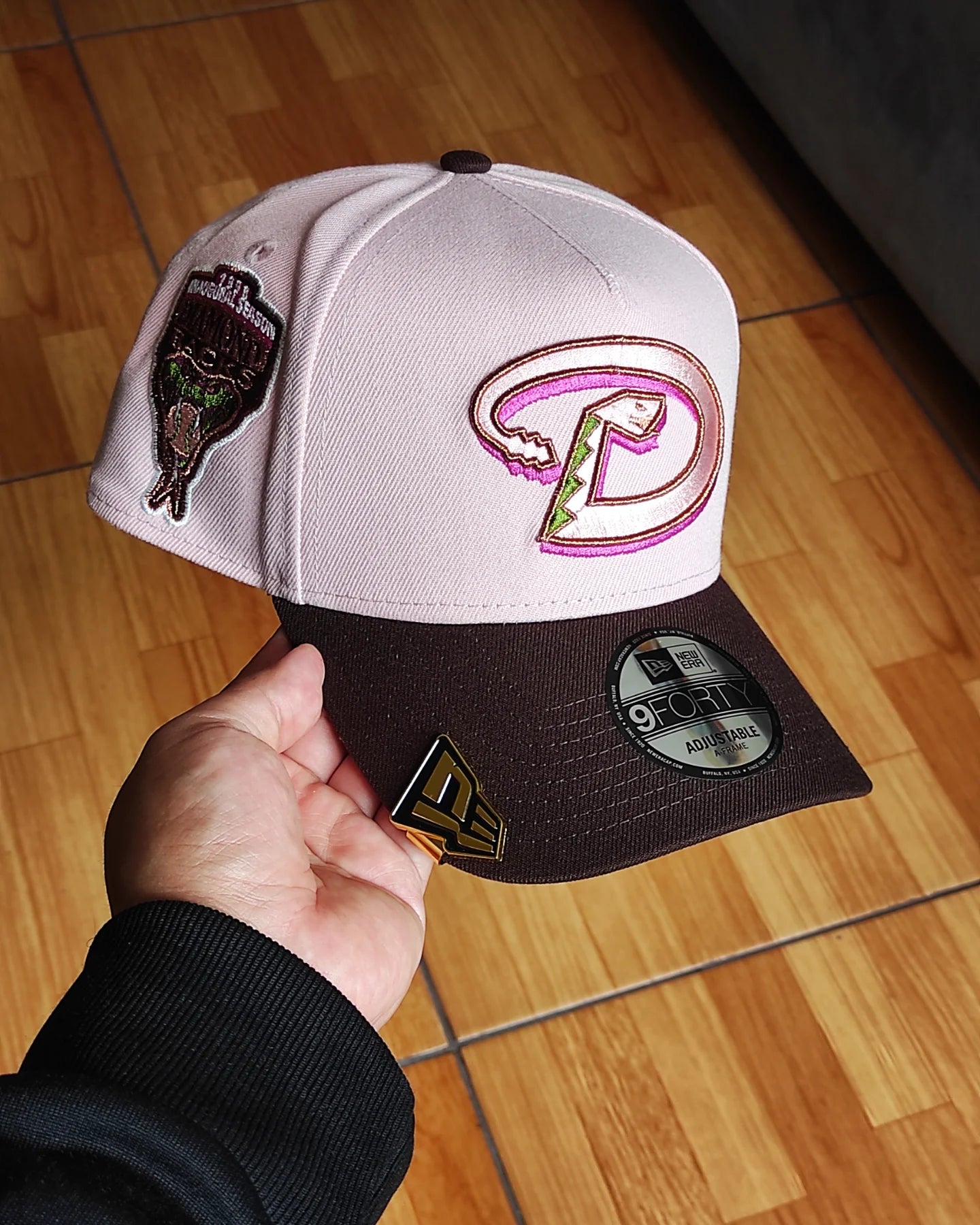 New Era Arizona diamondbacks 1998 inaugural season pink Brown 9 FORTY A Frame snapback🍨