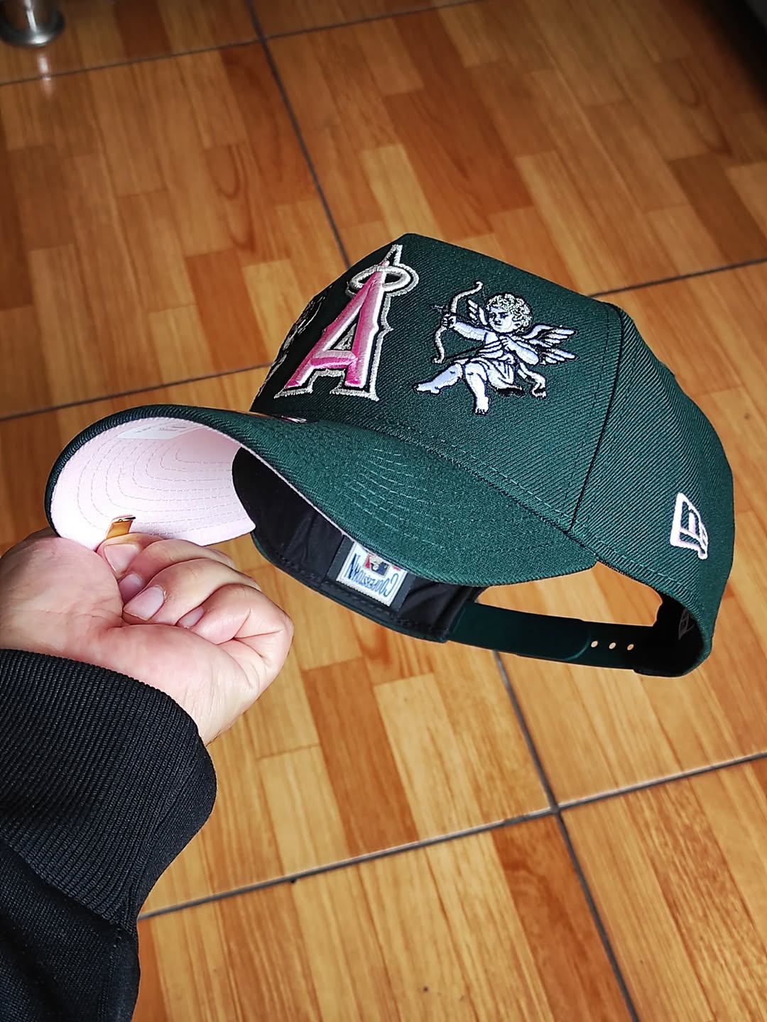 NewEra Anaheim ANGELS cupid 🏹 dark Green 9FORTY A-FRAME SNAPBACK