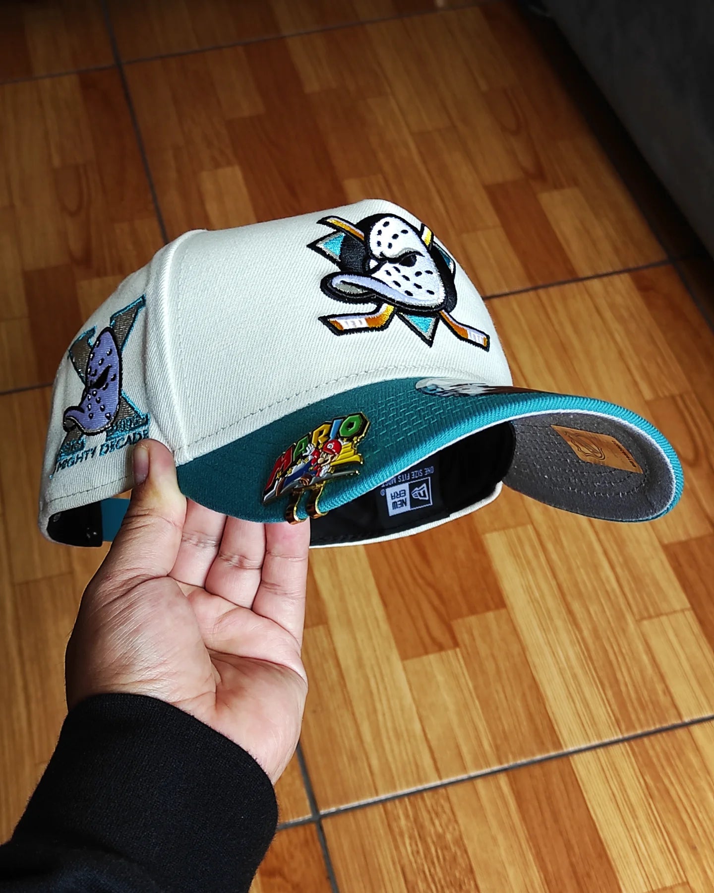 New Era Anaheim Ducks 10th aniversario Chrome aqua 🌊 two Tone 9 FORTY A-FRAME