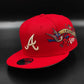 Atlanta Braves Gray Bottom City Art Side Patch New Era 9Fifty Snapback - Red