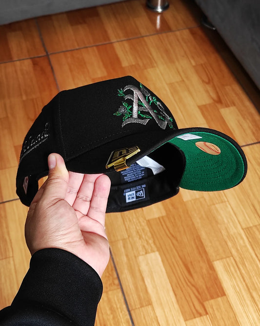 New Era Oakland Athletics Black Metallics 9Forty A Frame Snapback Hat