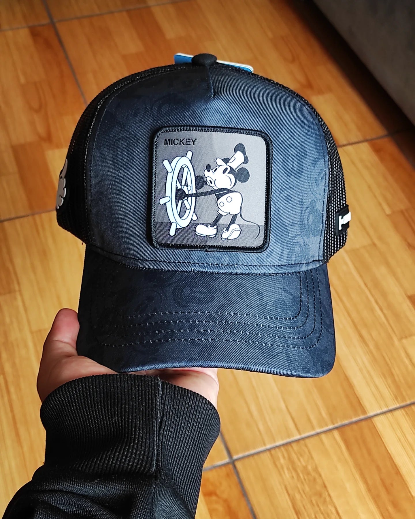 Capslab Disney Mickey Mouse Black Grey Trucker Snapback Hat