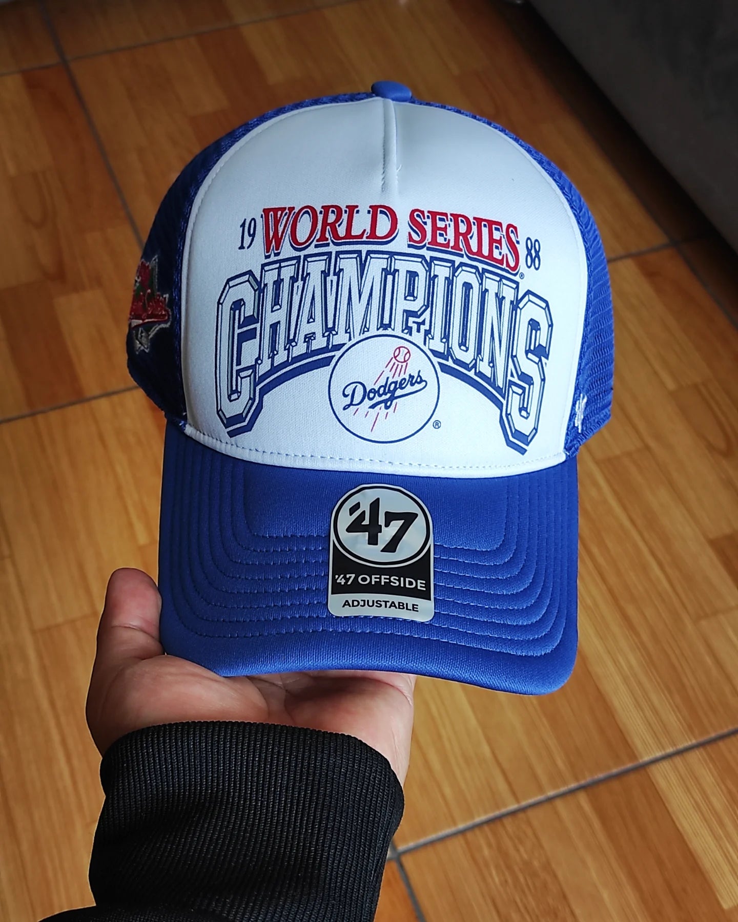 47Brand Los Angeles Dodgers white blue  world series foam Trucker Snapback