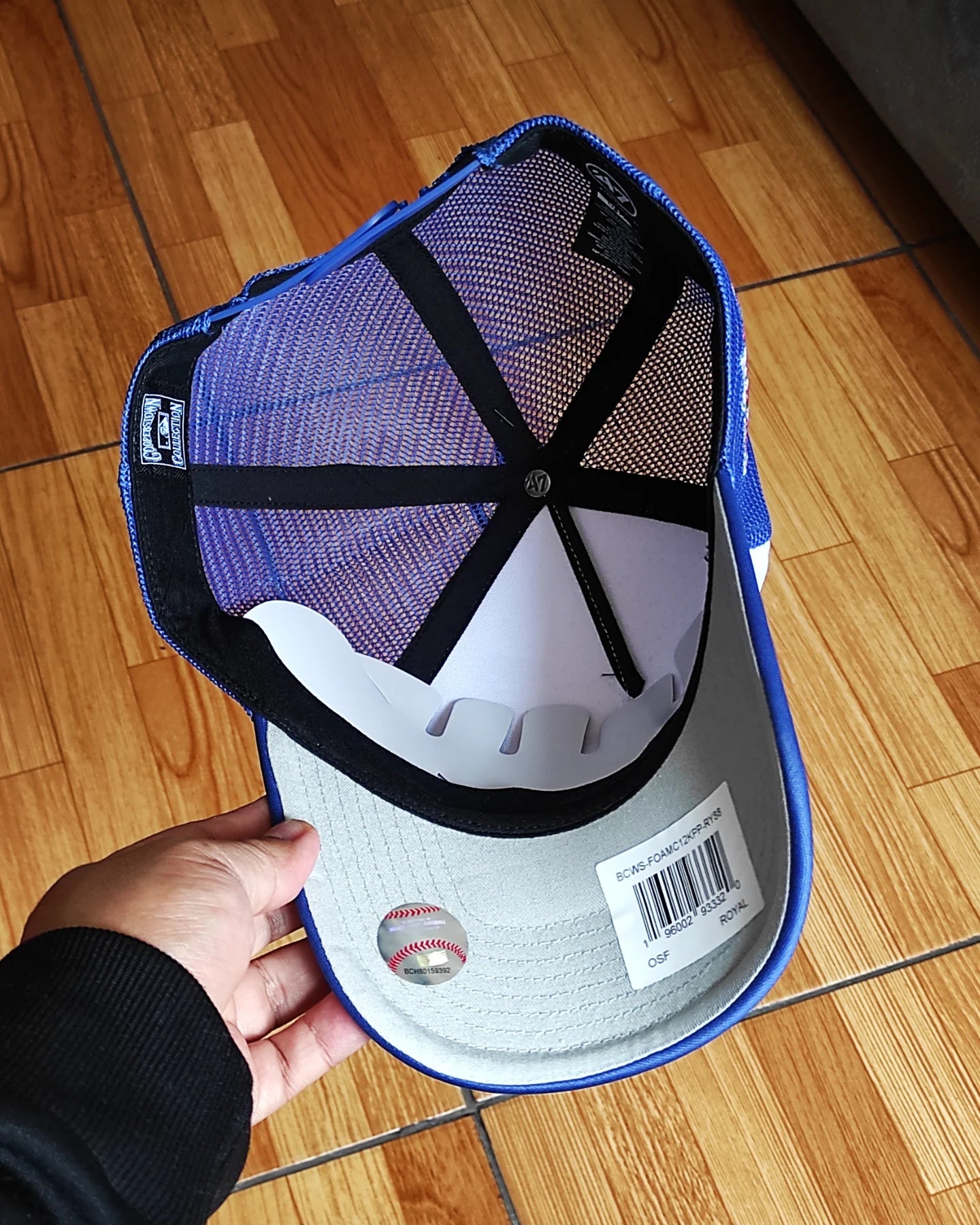 47Brand Los Angeles Dodgers white blue  world series foam Trucker Snapback