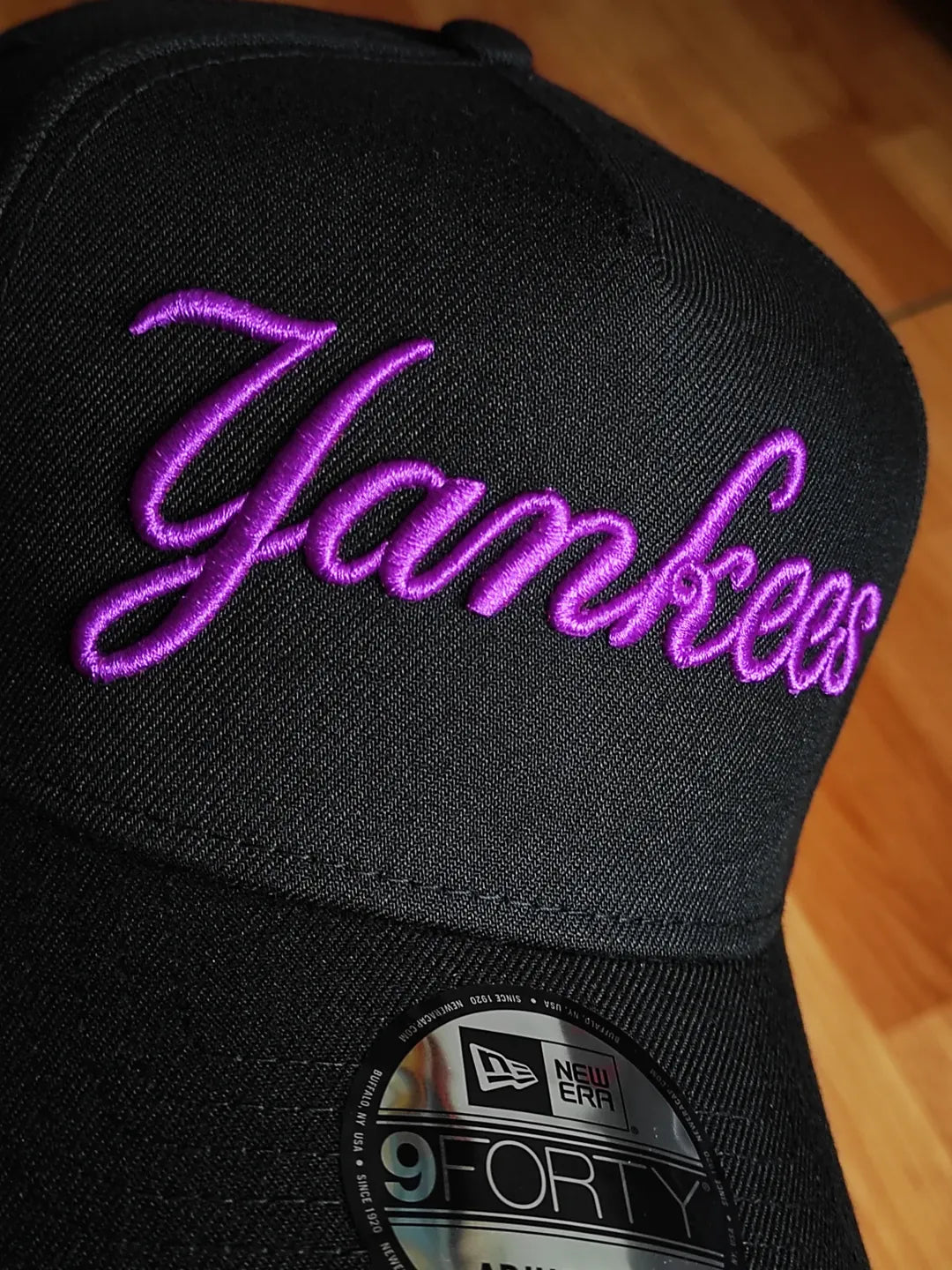 New Era New York Yankees Script World Series 1999 black purple 9Forty A-frame Snapback
