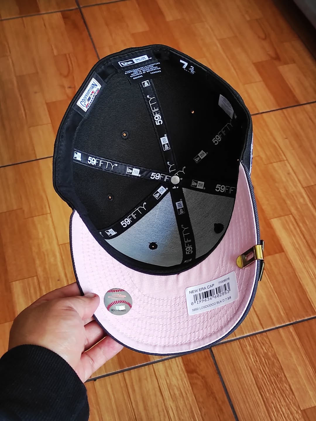 LOS ANGELES DODGERS MLB BLACK GRAPHITE TWO TONE PINK UV / NEW ERA 59FIFTY CAP