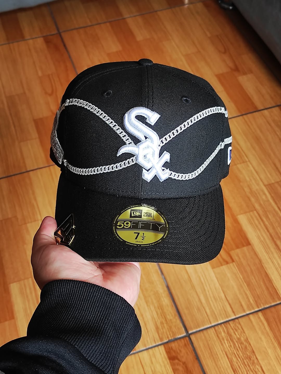 New Era White sox chain✨️ wrap black 59FIFTY Fitted