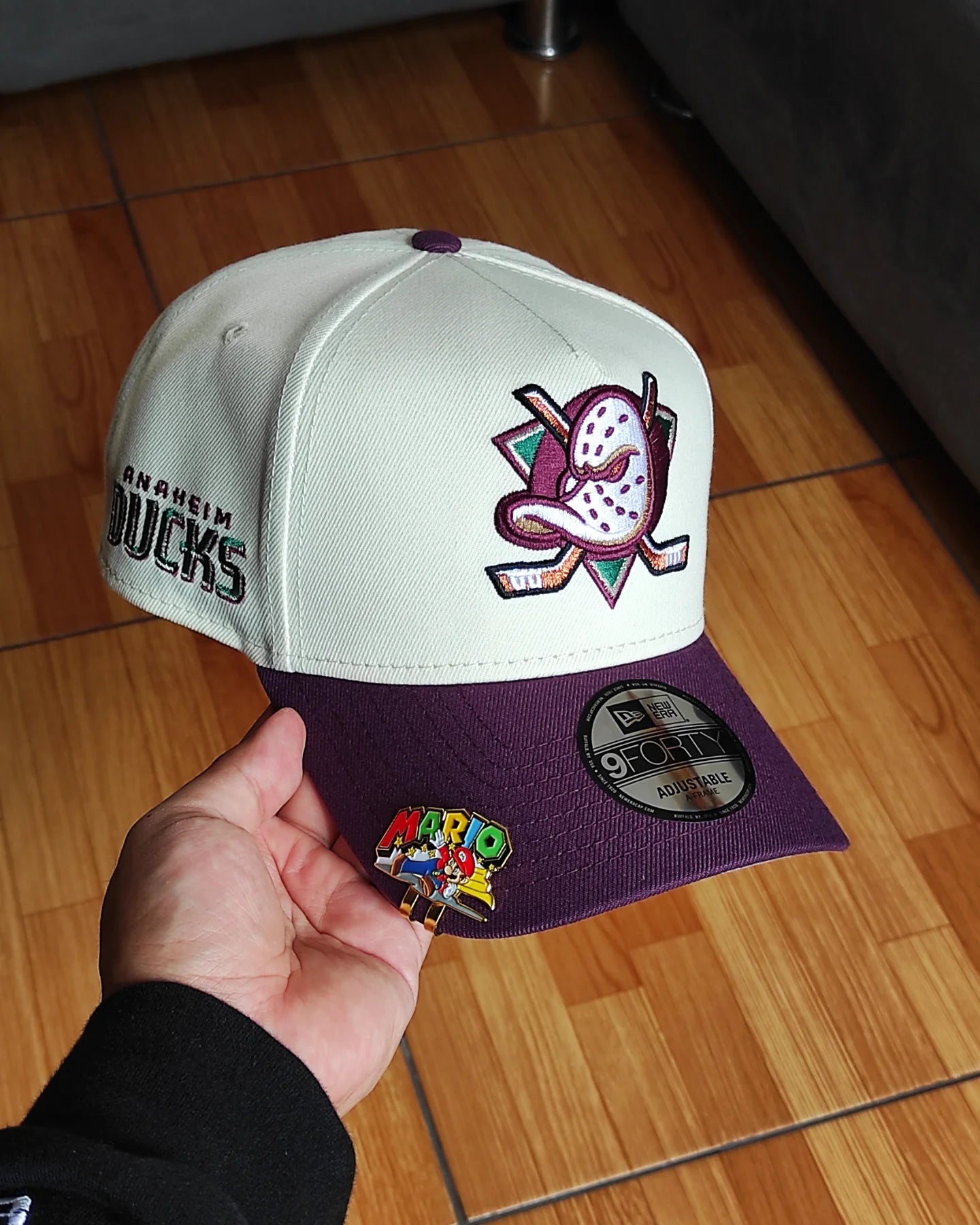 New Era Anaheim Ducks Chrome Plum Two Tone Edition 9Forty A Frame Snapback Hat