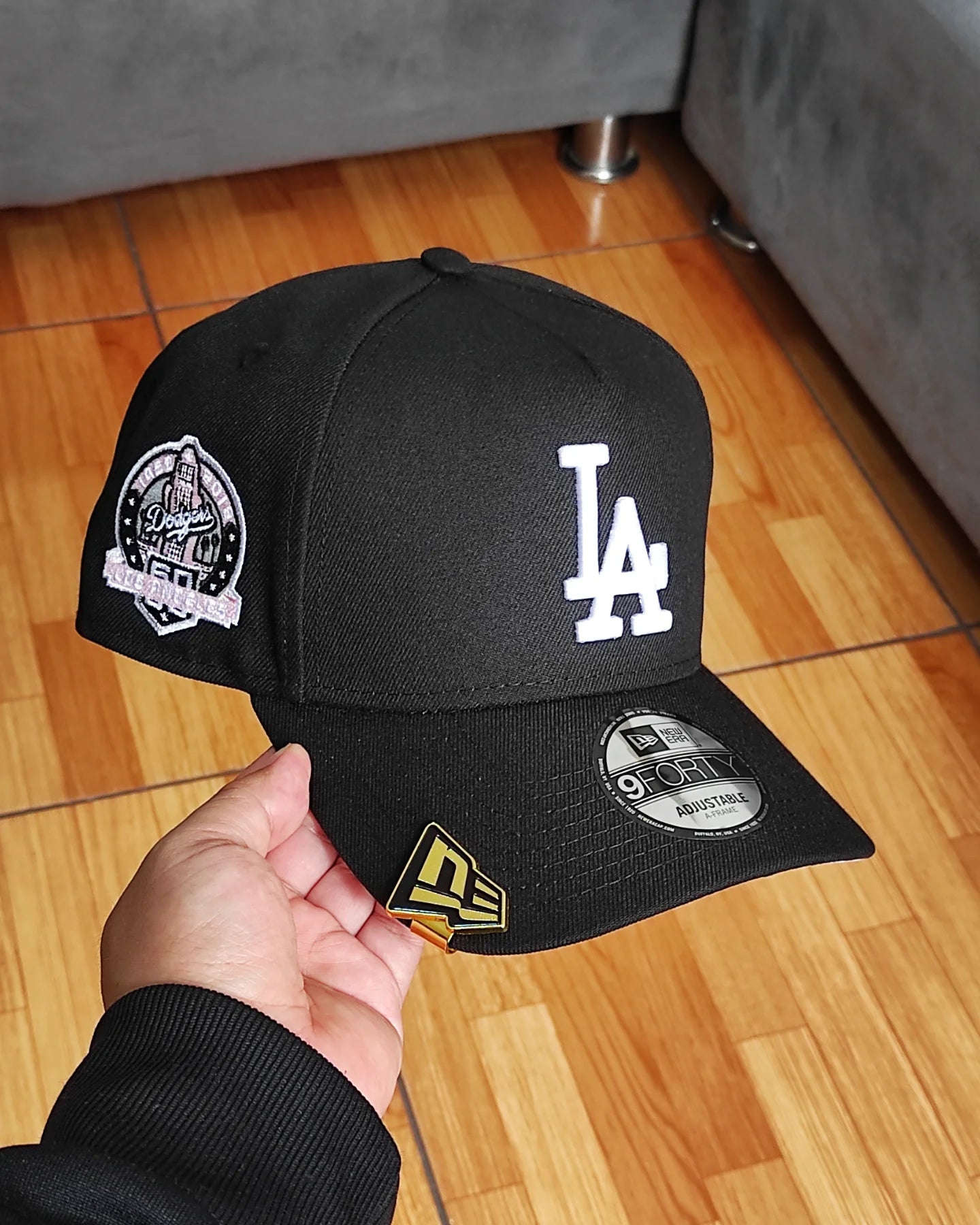 New Era Los Angeles Dodgers Black/pink  60th Anniversary 9Forty A-Frame Snapback