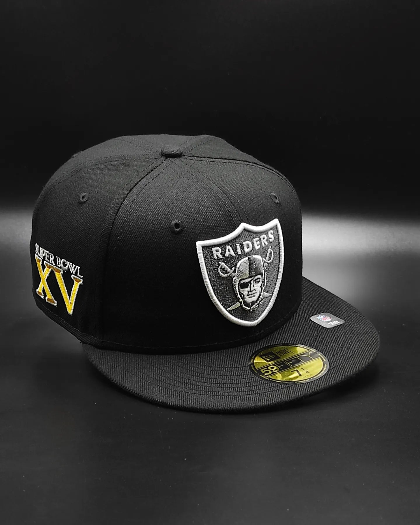 New Era Las Vegas Raiders super bowl xv black edition 59fifty fitted hat