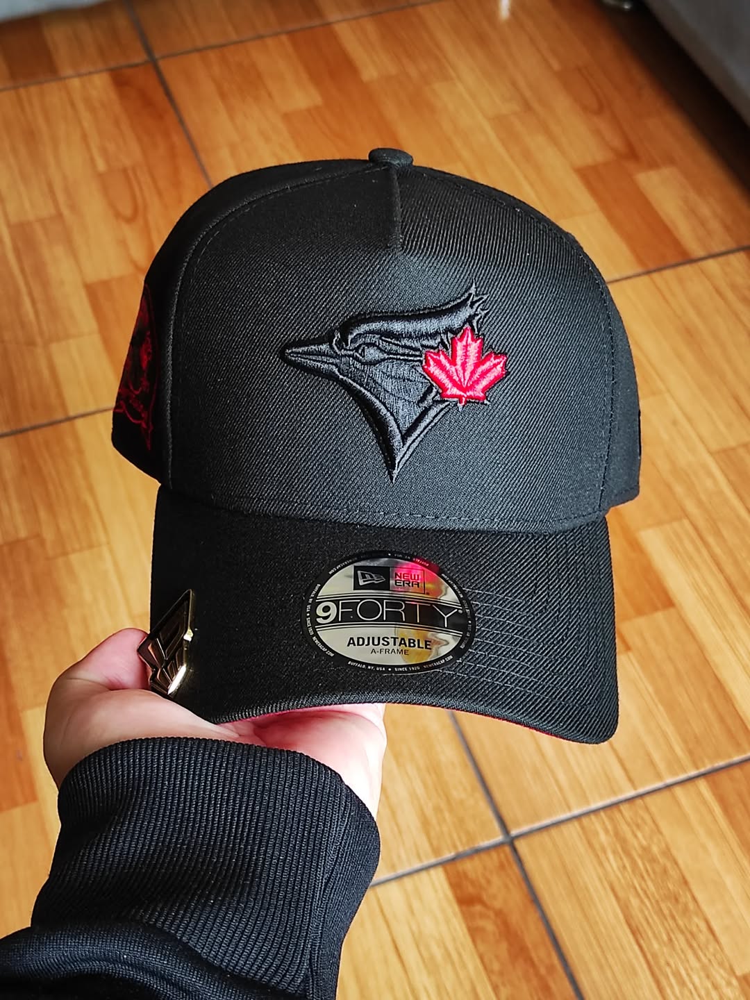 New Era Toronto BLUE Jays Black Red 9Forty A-Frame
