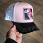 Gorra trucker rosa, blanca y negra Kid Buu DBZ8 BUU Dragon Ball de Capslab