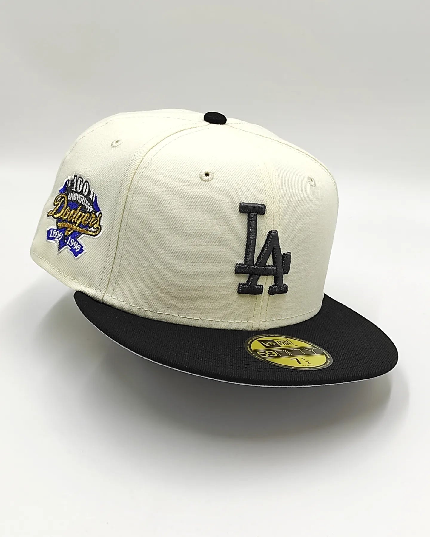New Era Los Angeles Dodgers 100th anniversary chrome metallic two tone edition 59fifty fitted hat