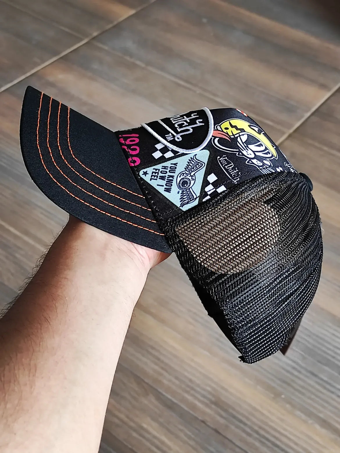 Gorra Vondutch trucker multicolor negra