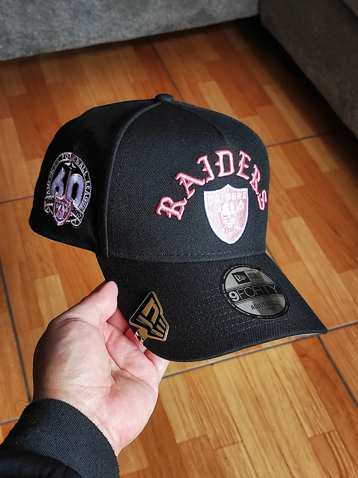 New era Las Vegas Raiders black link 60th Anniversary 9Forty A-Frame Snapback