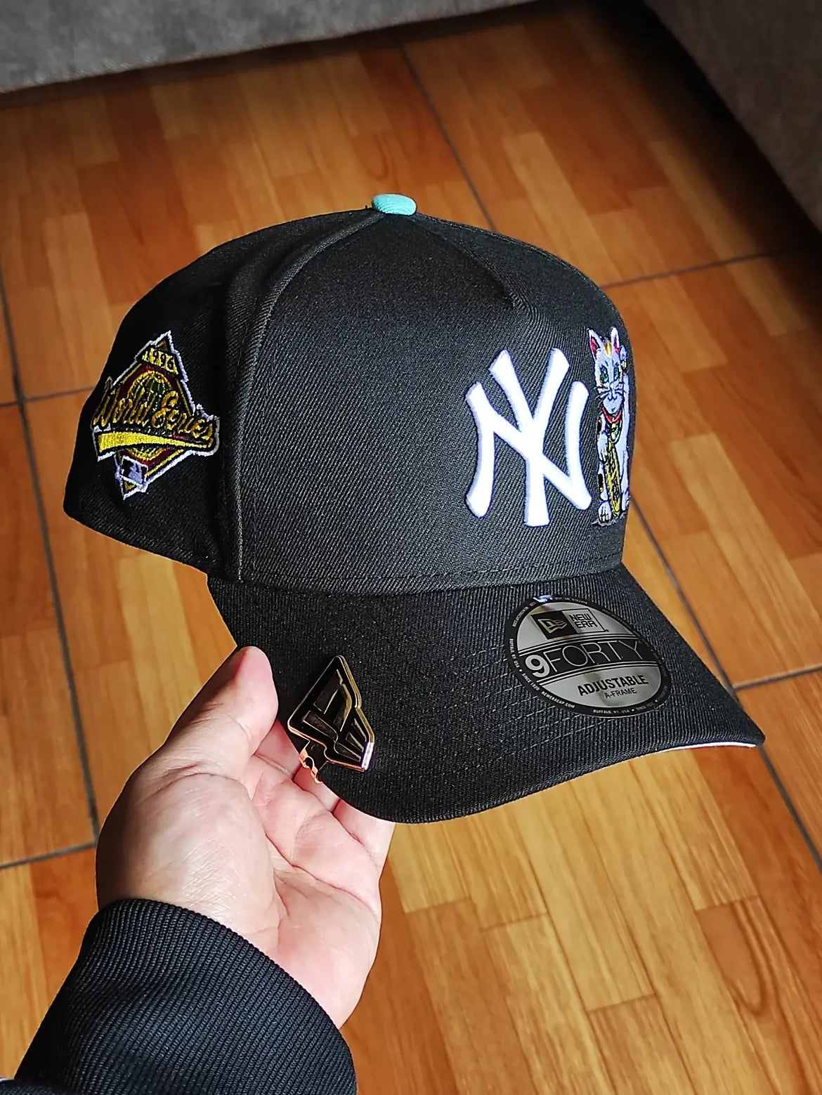 New era 9FORTY A-Frame New York Yankees 1996 world series Lucky cat pink uv