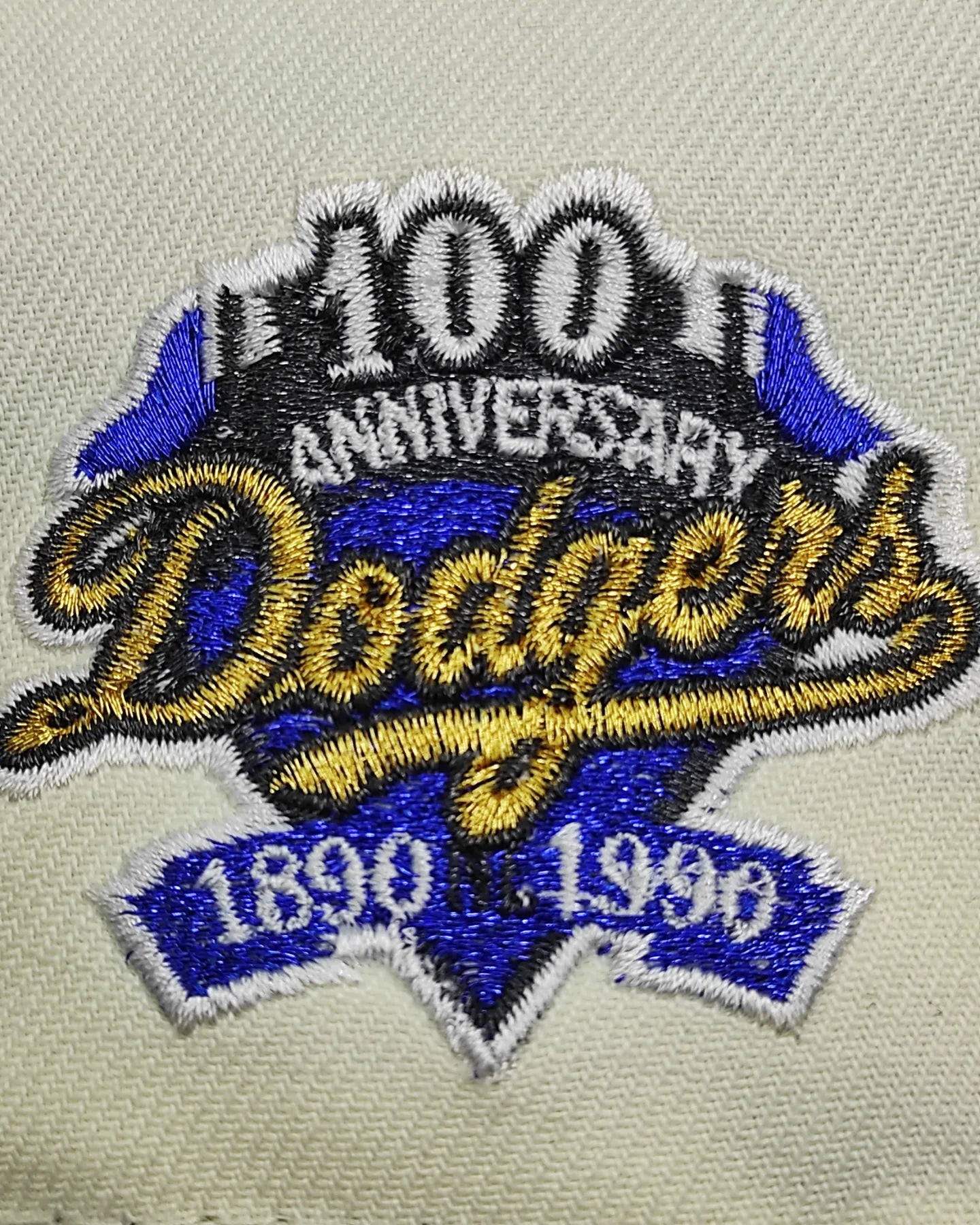 New Era Los Angeles Dodgers 100th anniversary chrome metallic two tone edition 59fifty fitted hat