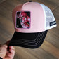 Gorra trucker rosa, blanca y negra Kid Buu DBZ8 BUU Dragon Ball de Capslab