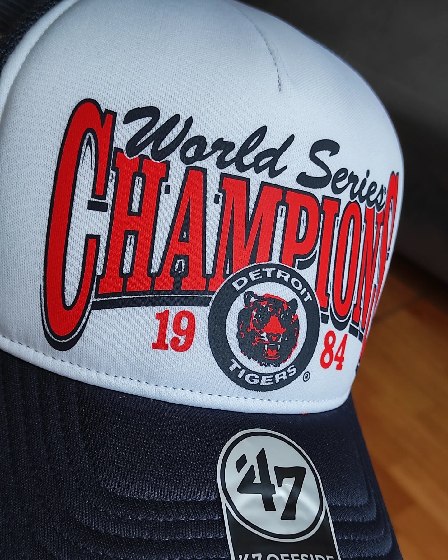 47Brand Detroit Tigers world series Navy foam Trucker Snapback