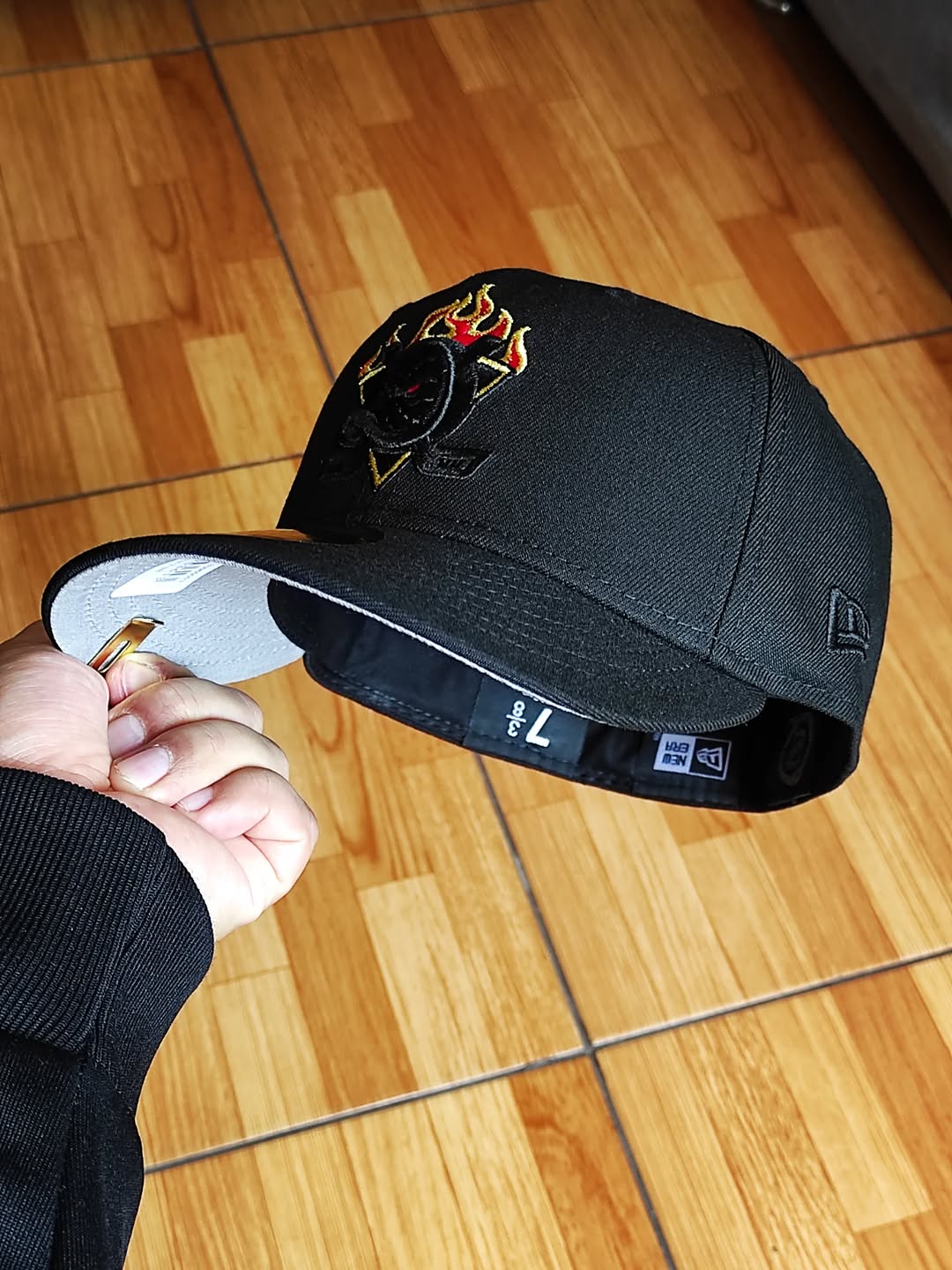 New Era Anaheim Ducks Inaugural Season Black Out Fire Edition 59Fifty Fitted Hat