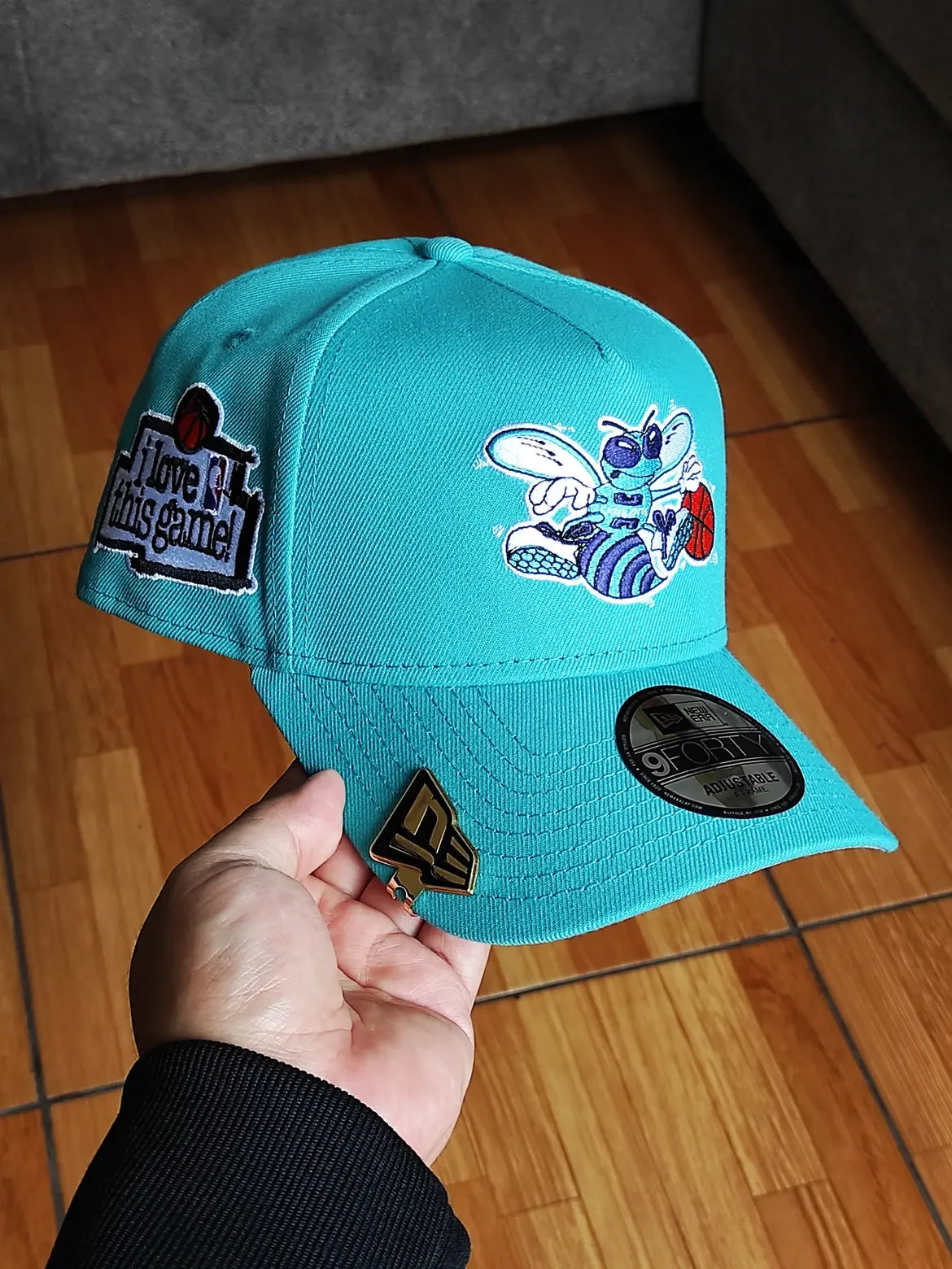 New Era Charlotte Hornets Love this Game Teal Prime Edition 9Forty A Frame Snapback Hat