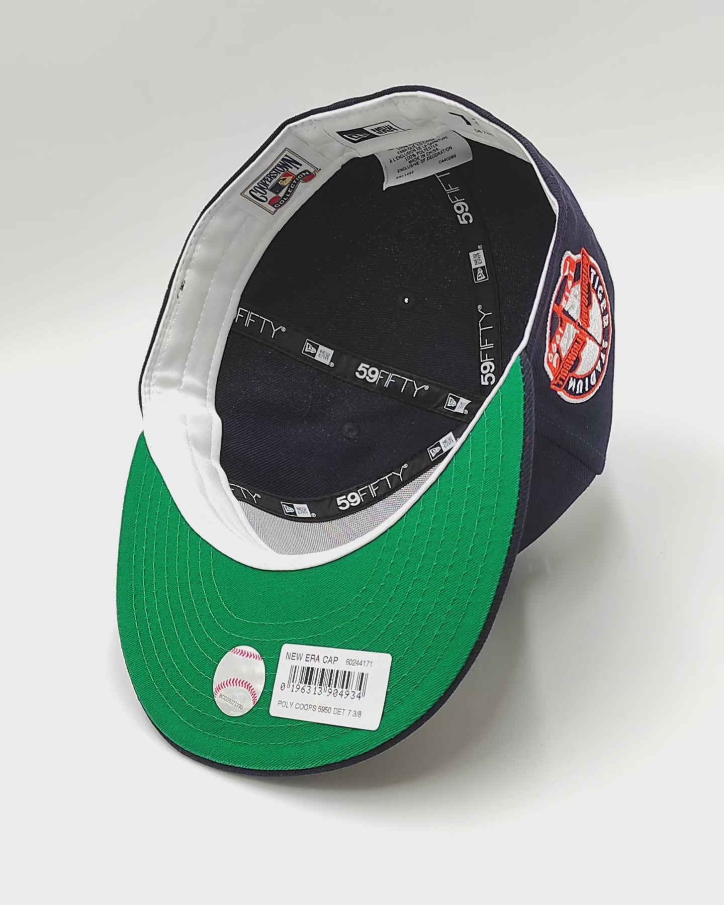 New Era Detroit tigers stadium patch navy throwback edition 59fifty fitted cap