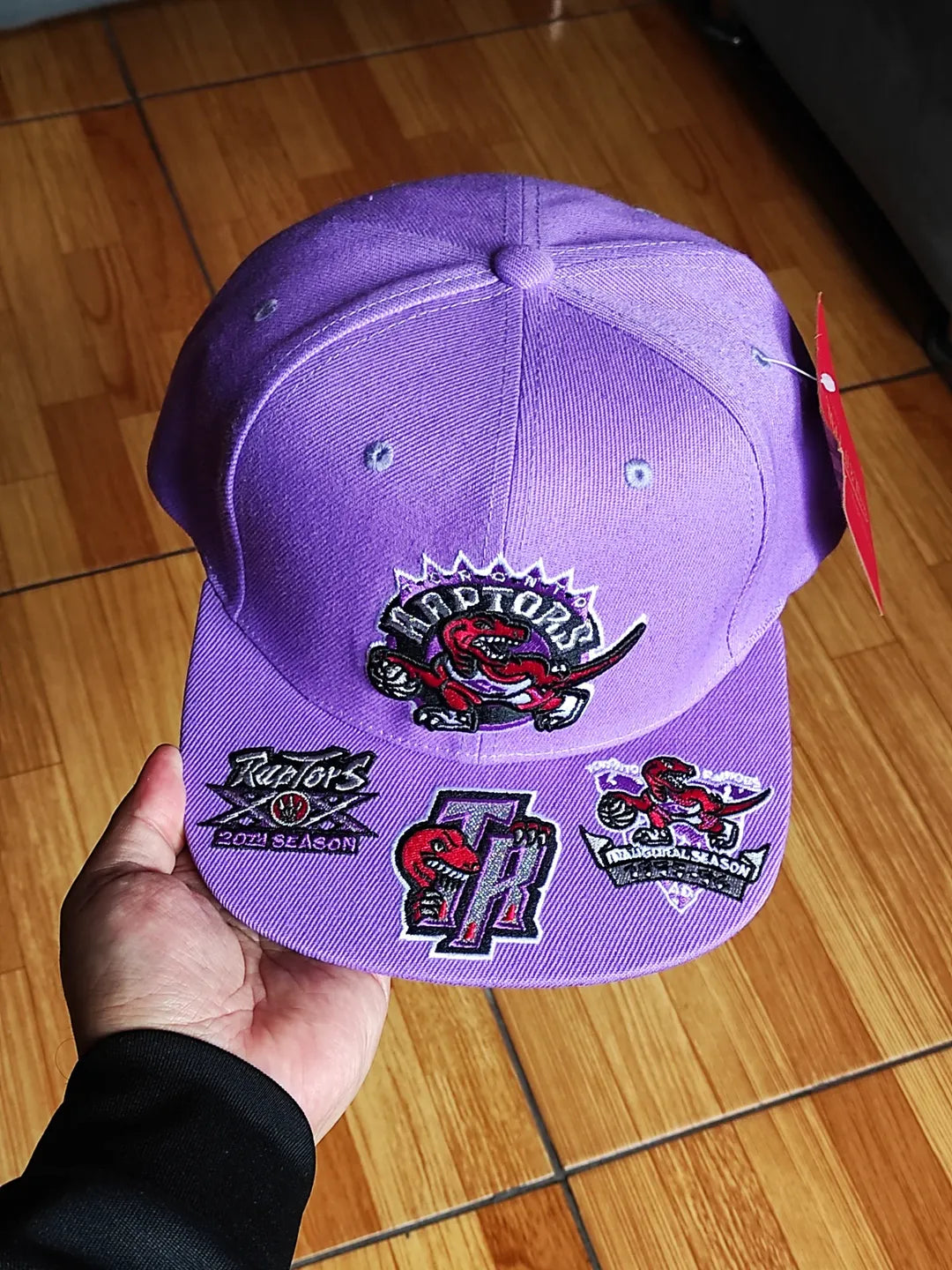 Toronto Raptors Mitchell & Ness NBA FRONT LOADED Snapback Hat- Purple