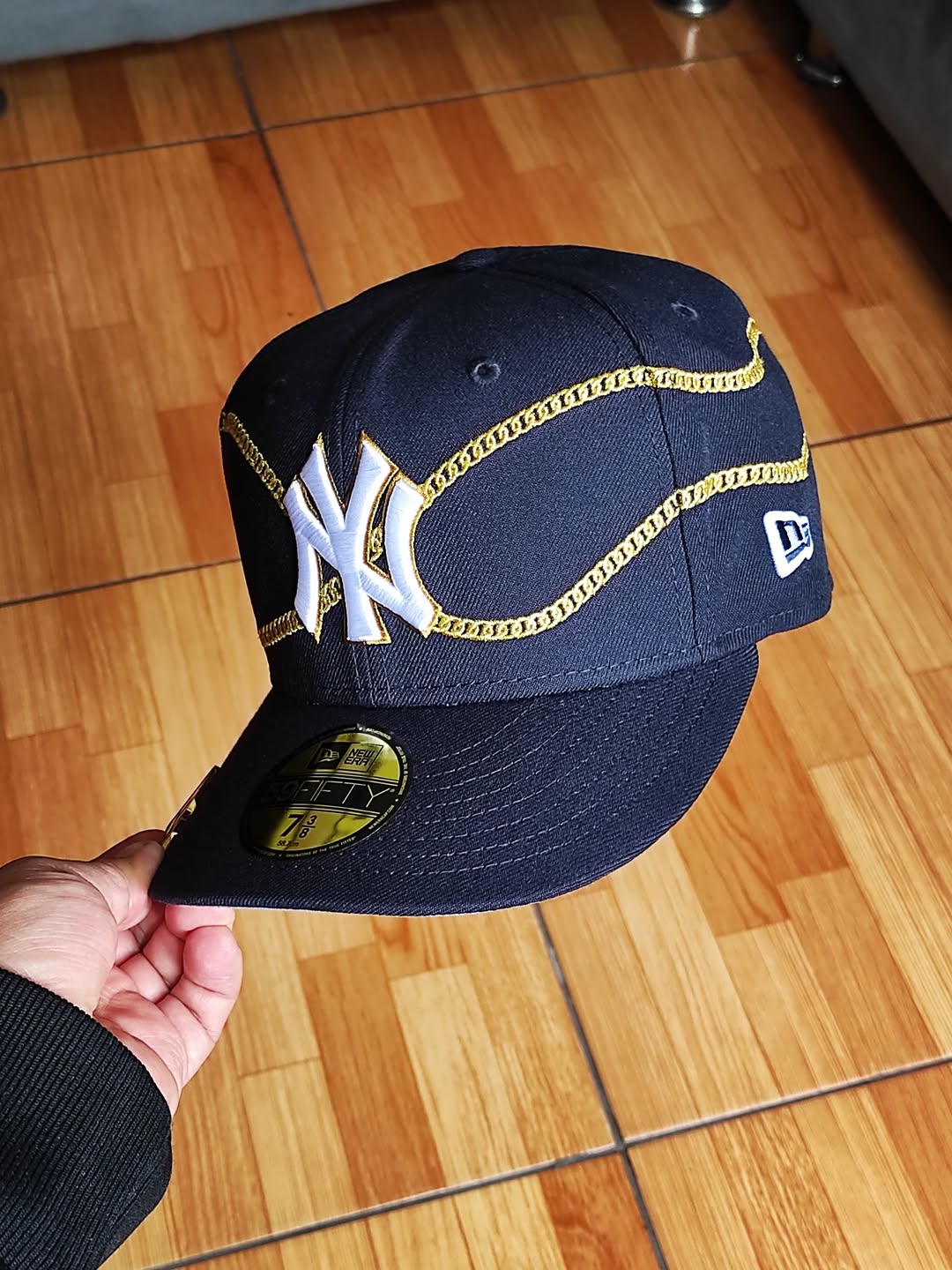 New Era New York Yankees chain✨️ wrap Navy 59FIFTY Fitted