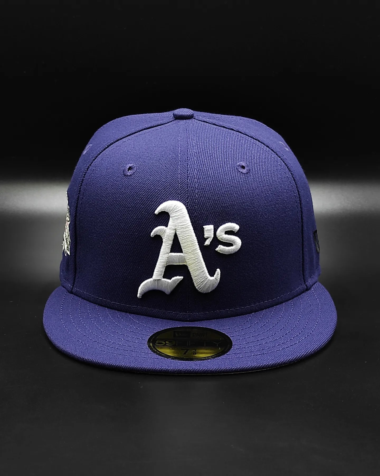 New Era Oakland Athletics 59 fifty world series patch pink uv hat - morado